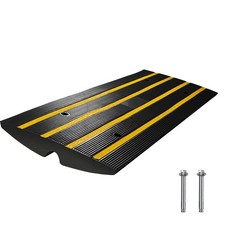 Uimoso 48.1"x 16" x 2.6" Driveway Ramp Rubber Curb Threshold Ramp 33069 lbs Load