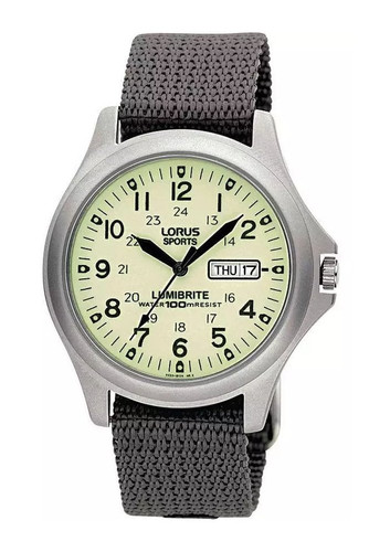 Lorus Gents Lumibrite Military Style 37mm Watch RXF41AX7 - Picture 1 of 5