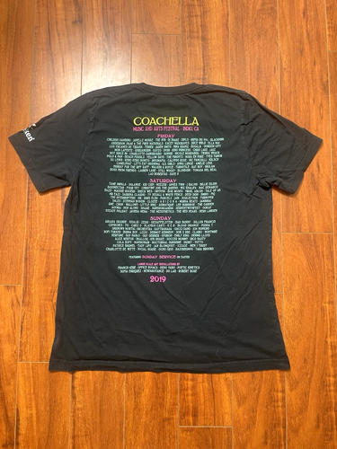 Coachella Music Arts Festival 2019 T Shirt Size Large Ariana Grande Zedd 28x21 - Picture 4 of 9