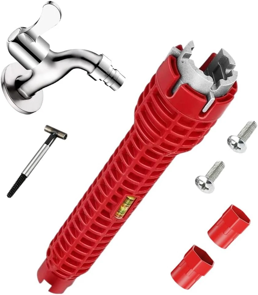 8 in 1 Faucet Sink Installer Home Multi Tool Pipe Wrench For Plumbers Homeowners - Image 4 of 4