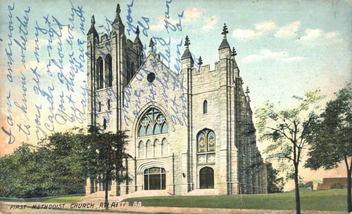 Postal Primera Iglesia Metodista Atlanta Georgia 1911 - Imagen 1 de 2