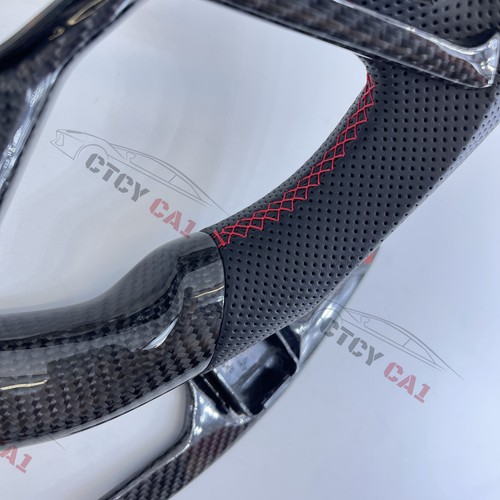 Custom real Carbon Fiber Steering Wheel for Nissan GTR 2017 2018-2024 with Trim - Picture 7 of 8