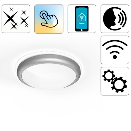 Hama LED Deckenleuchte 18W 120W dimmbar Deckenlampe Panel Rund Handy-Steuerung - Bild 5 von 11