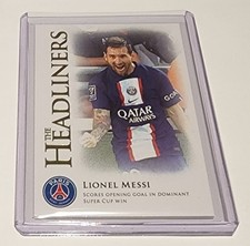 2022 Futera Unique Headliners Soccer Card Lionel Messi 066/104