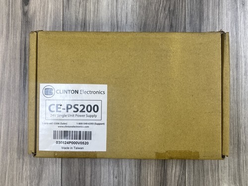 Clinton Electronics CE-PS200 24V Single Unit Power Supply, New