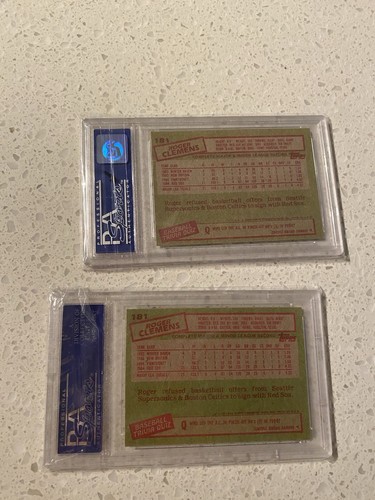 2 card lot Roger Clemens 1985 Topps Rookie RC PSA 8 NM-MT Boston Red Sox #181 - Picture 5 of 8