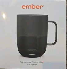 Ember Temperature Smart Mug 2 - 14 oz Black - App Controlled Heated Coffee Cup