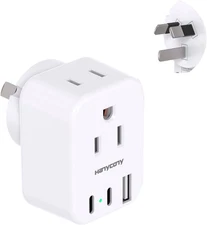 US to Australia New Zealand Power Plug Adapter, HANYCONY Type I Adapter Plug 2 O