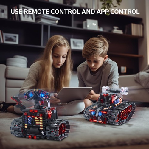 STEM Building Toys 4 in 1 Robot Car Remote APP Control Creative Gifts 6-12 - Picture 6 of 7