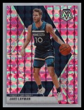 2019-20 Panini Mosaic NBA #123 Jake Layman Camo Pink Minnesota Timberwolves