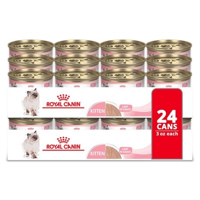 Royal Canin Feline Health Nutrition Kitten Loaf in Sauce Canned Cat Food, 3 oz c