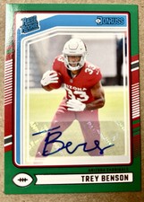 2024 Donruss Football Trey Benson Auto Green Press Proof RC