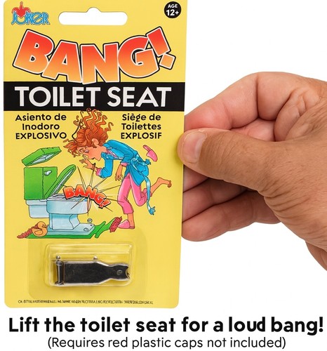 EXPLODING PEN + BANG TOILET SEAT Joke Kit Funny Loud Sound Prank Gag Gift Set - Picture 6 of 10