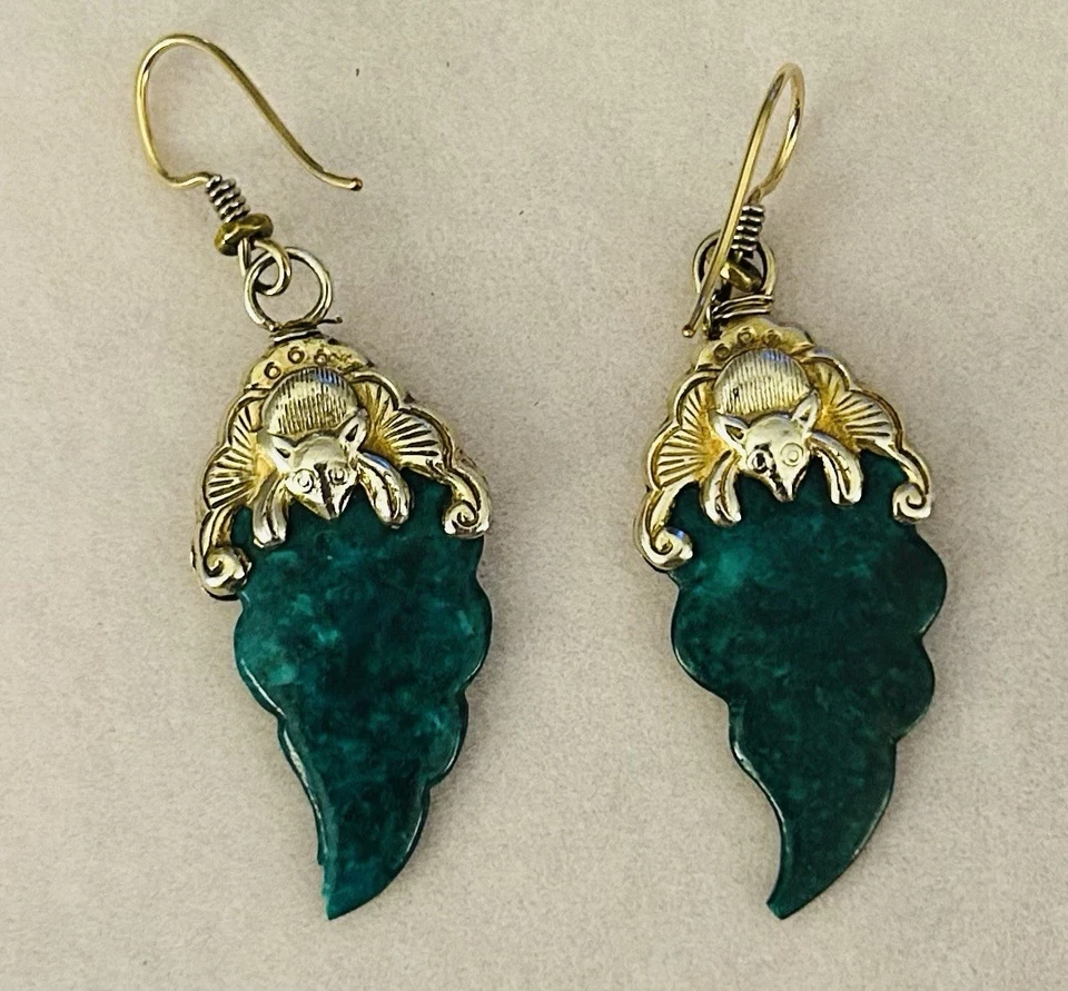 Colección de joyas bohemias: 2 pares de pendientes con motivo animal y pulsera vintage Foto 2 de 4