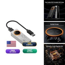 Fosi Audio DS3 USB-C DAC Headphone Amp ES9039Q2M DSD512 3.5mm 4.4mm Silver