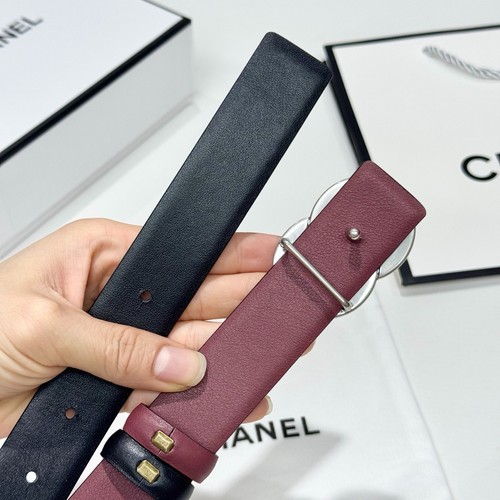 Chanel Cinturón Mujer Auténtico Reversible Nuevo - Imagen 9 de 14