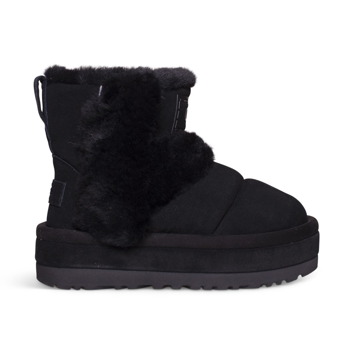 UGG CLASSIC CHILLAPEAK BLACK LEATHER SHEEPSKIN WOMEN'S BOOTS