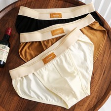 Men's Cotton Briefs Loose Fit High-Cut Comfort Fit Panties Underwear For Men