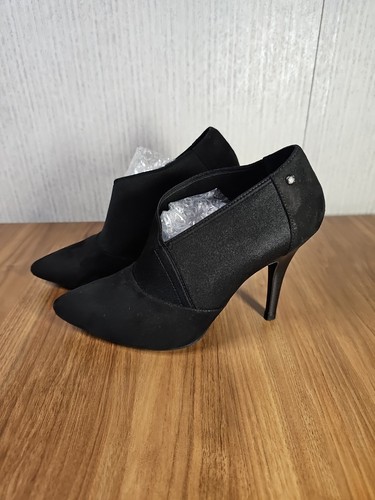 Simply Vera Vera Wang Women Black Heels US 10 Faux Leather SVANSLABLACK - Picture 3 of 12