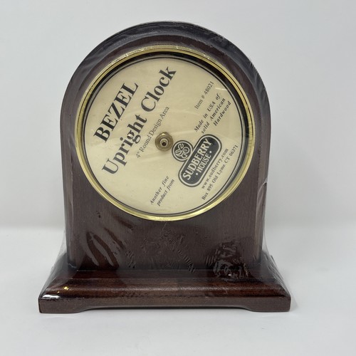 Neu versiegelt Hartholz Lünette aufrechte Uhr Sudberry House 4" rund etwa 7"x7"x2"