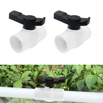 2 Inch PVC Full Flow Ball Valve Stop Valve Water Pipe Switch Valve 150PSI 2Pcs