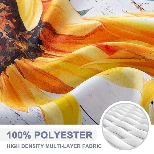 Lemon Kitchen Curtains Set for Windows: Yellow Lemon Slices with Leaves Short - Picture 4 of 5