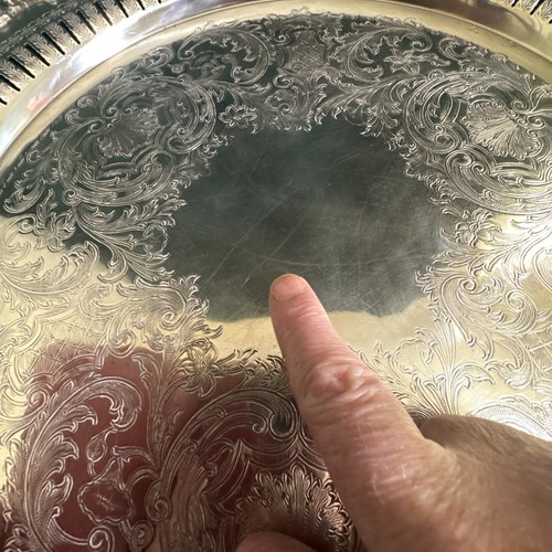 Crown Silver Company Lazy Susan Platter with Hallmark Antique/Vintage - Picture 13 of 14