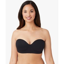 Wacoal Staying Power Wire-Free Strapless Bra Style 854372 Sz 38D Black