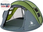 4 Person Easy Pop up Tent,9.5’X6.6’X52'',Waterproof, Automatic Setup,2 Doors-Ins
