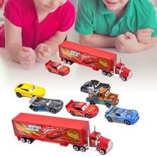 7X Cars 2 Mack McQueen Racer Auto&Mack Truck Kinder Spielzeug Set