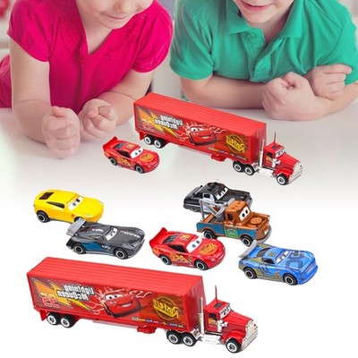 7X Cars 2 Mack McQueen Racer Auto&Mack Truck Kinder Spielzeug Set