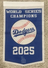 L.A. Dodgers 2025 World Series Champions Banner/Flag 18.5” x 12”