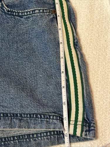 Vintage LEI Jean Shorts y2k Blue Denim Size 9 Side Stripe Made In USA Sporty - Picture 7 of 10