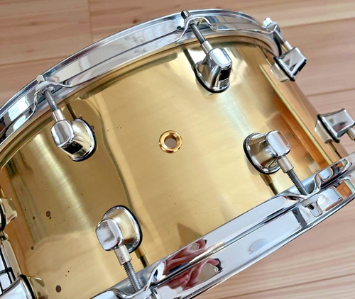 MAPEX Brass Snare Drum Limited Edition 500 Model 14"x5.5" - Picture 4 of 11