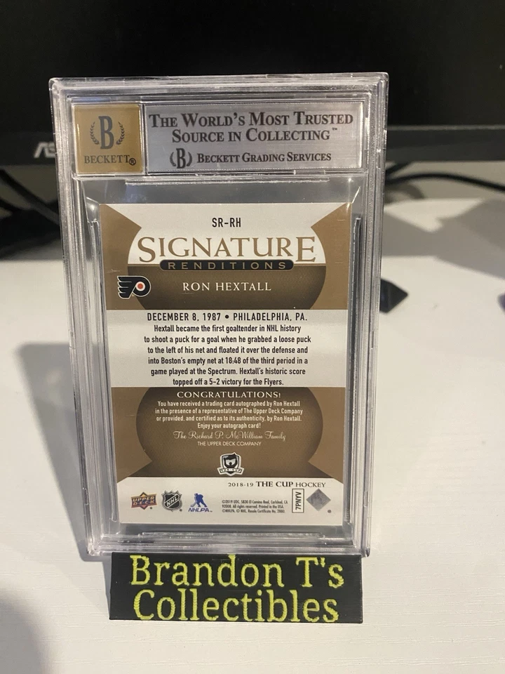 2018-19 Upper Deck The Cup Signature Renditions Auto Ron Hextall BGS 8,5 Foto 2 de 2