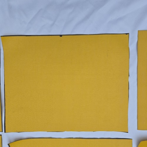 Nomex Made with Kevlar Smoke Fireproof Smoke Curtain Remnants 8" x 10" Yellow - Picture 8 of 11