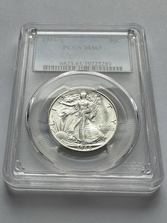 1944 S Standing Liberty Walking Half Dollar Pcgs 65 Beautiful Original Luster