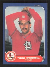 Todd Worrell 1986 Fleer #49 Rookie St. Louis Cardinals