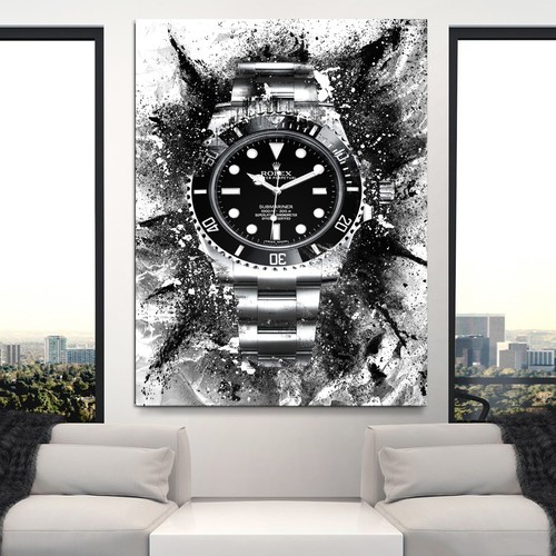 Impresión de arte de pared de lienzo inspirada en Rolex Submariner - Impresión de póster de arte de reloj - Imagen 8 de 13