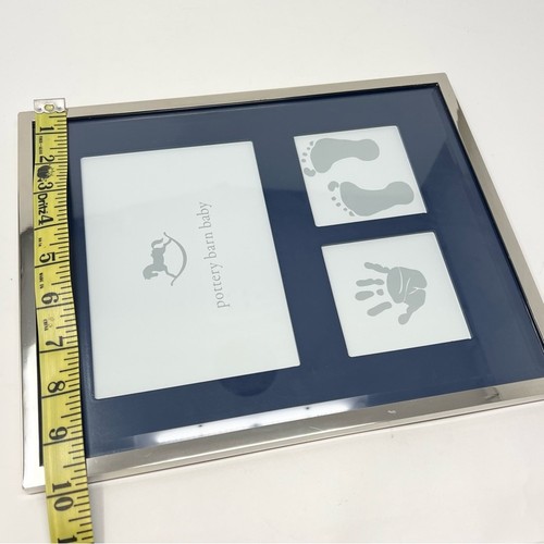 Cornice portafoto argento fienile ceramica opaca marina ricordo neonato sentimentale - Foto 8 di 10