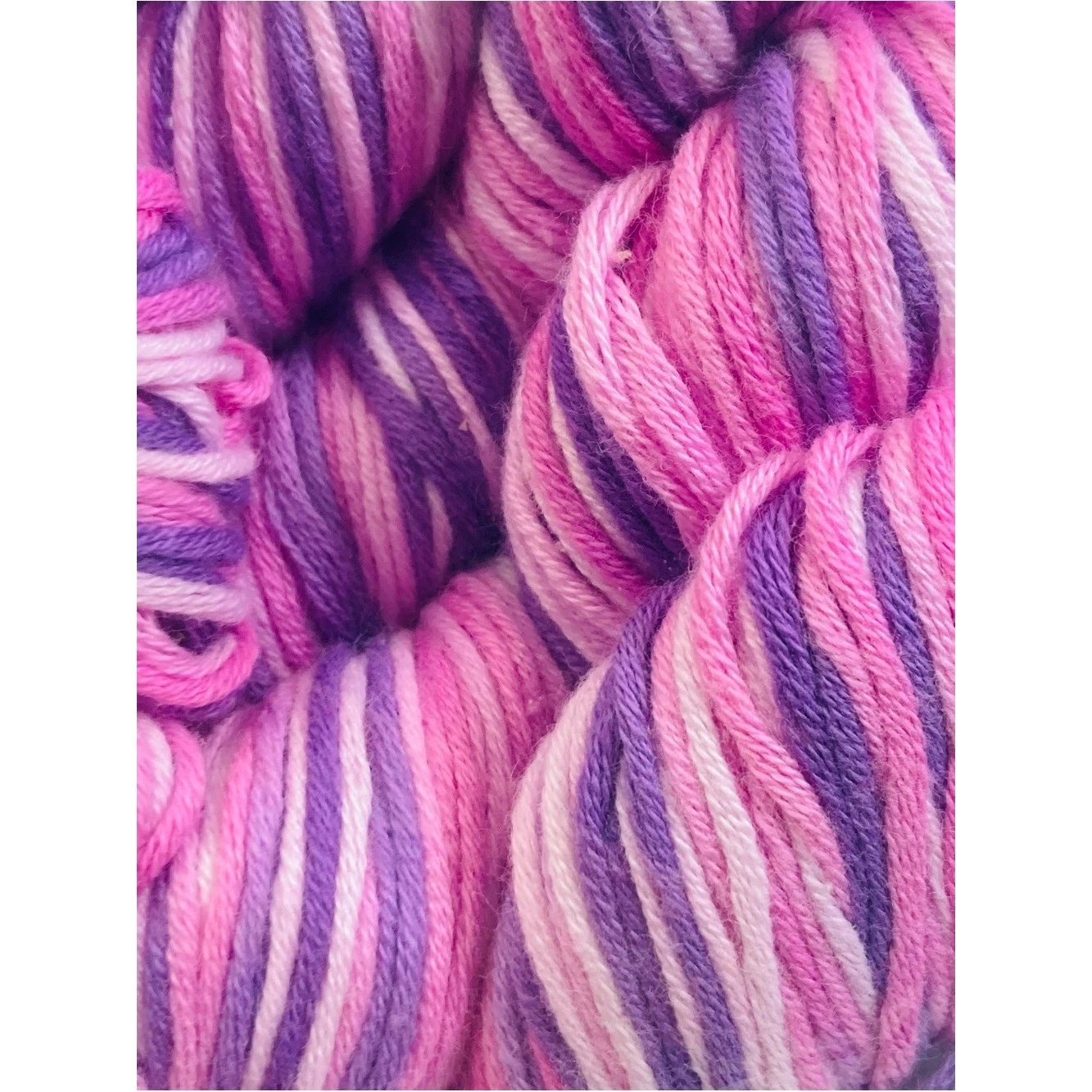10 NEW (~500g total, ~50g ea.) 100% Cotton Variegated Hanks in Wild Orchid image 2