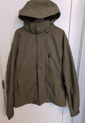Snowboarding Jacket Burton Dry Ride - Mens Parka - Medium Green