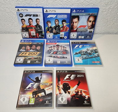 Formel 1 F1 Sony PlayStation Konvolut PS3 PS4 PS5 Sammlung