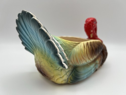 Relpo Turkey Planter No. 6464 Made in Japan 9” Long Vintage Thanksgiving Decor - Picture 4 of 15