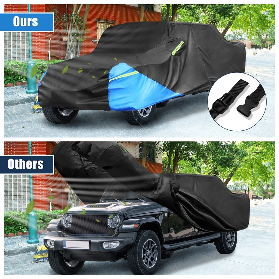 Cubierta de coche camión para Jeep Gladiator JT 2020 2021 2022 impermeable a la lluvia negro azul Foto 4 de 4