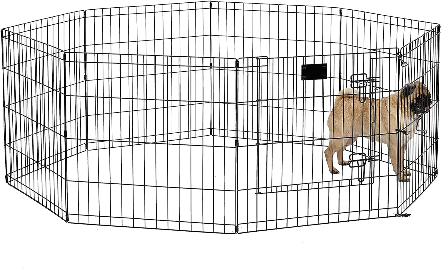 Foldable Metal Puppy Playpen for Indoor & Outdoor Use No Door by Provi