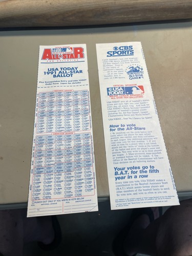 1991 TEXAS RANGERS SOUVENIR PROGRAM MAGAZINE MLB BASEBALL With ALL STAR BALLOTS - Picture 4 of 5