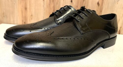 Chaussures habillées en cuir Steve Madden Winnow homme TAILLE 9 pointe d'aile Oxford noir