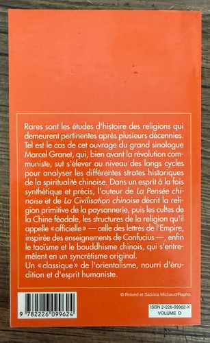 La religion des Chinois par Marcel Granet (Albin Michel 1998) - Imagen 2 de 2