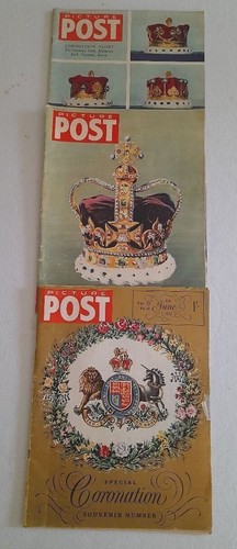PICTURE POST X 3 DEATH OF GEORGE VI & FORTHCOMING CORONATION QUEEN ELIZABETH